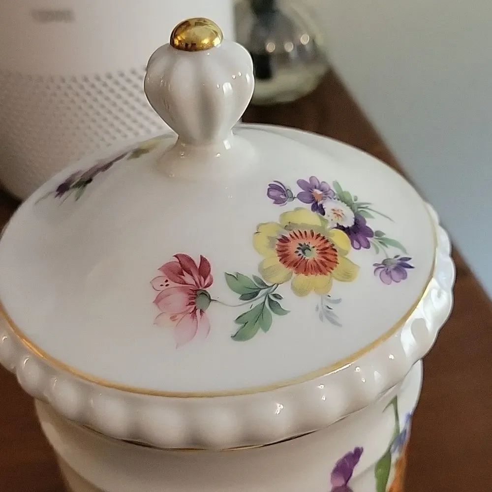 BAREUTHER WALDSASSEN Vintage Limited Edition Floral Porcelain Canister